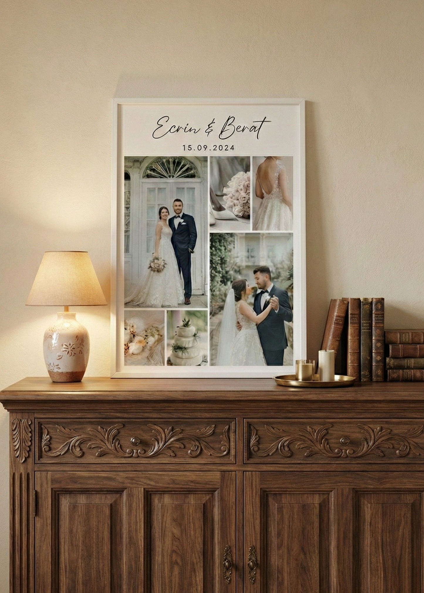 Framed 8 Photo Framed Special Table for Your Lover with Love Written