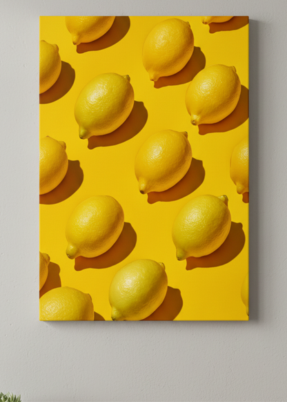 Limon Rüyası Kanvas Tablo – Modern Mutfak Dekoru – Canlı Renk Duvar Tablosu