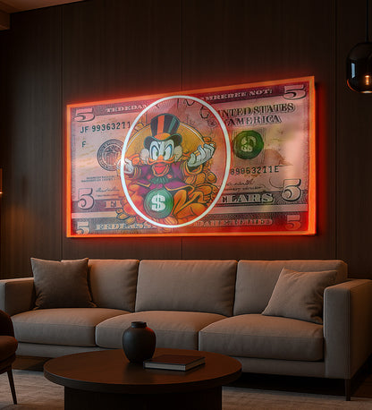 Scrooge McDuck Neon LED Tablo