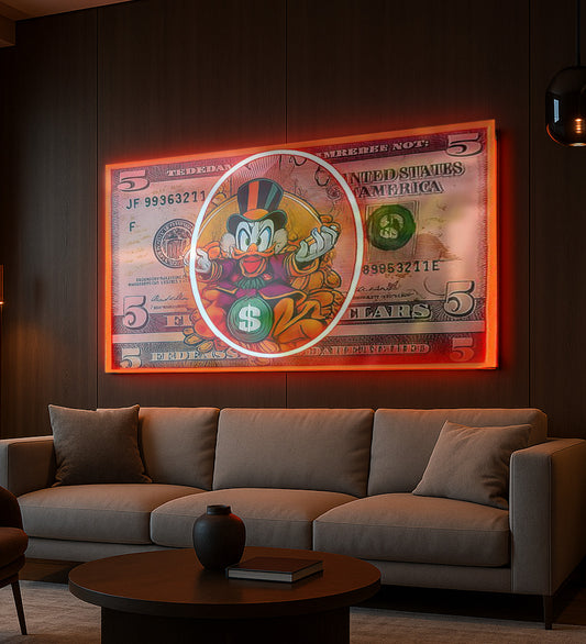 Scrooge McDuck Neon LED Tablo