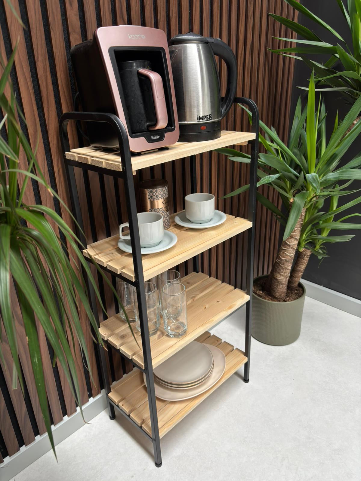 Banyo ve Mutfak Düzenleyici 4 Katlı Metal Raf – Çok Amaçlı Dolap & Organizer