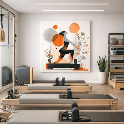 Pilates Yoga Temalı Kanvas Tablo Modern Spor Ve Meditasyon Duvar Dekoru Salon Ofis Spor Odası