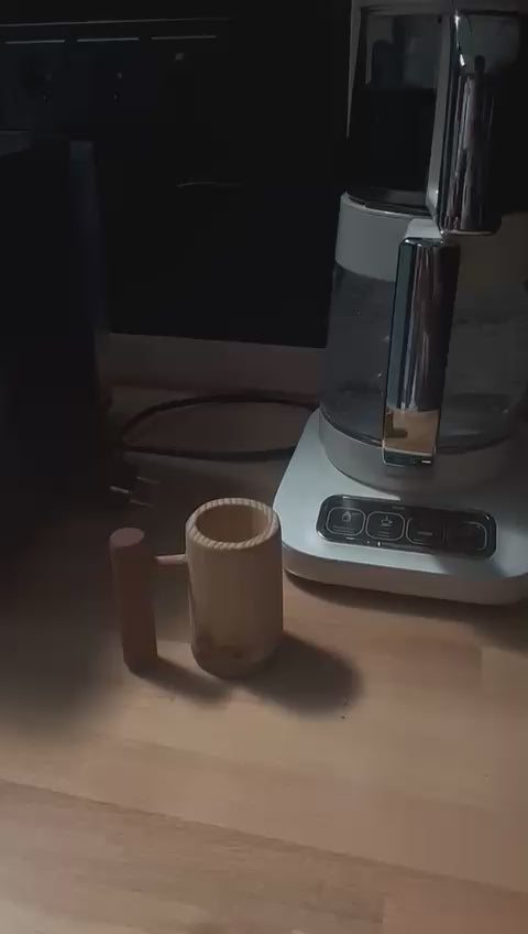 Doğal Ahşap Mini Kupa – El Yapımı Özel Tasarım