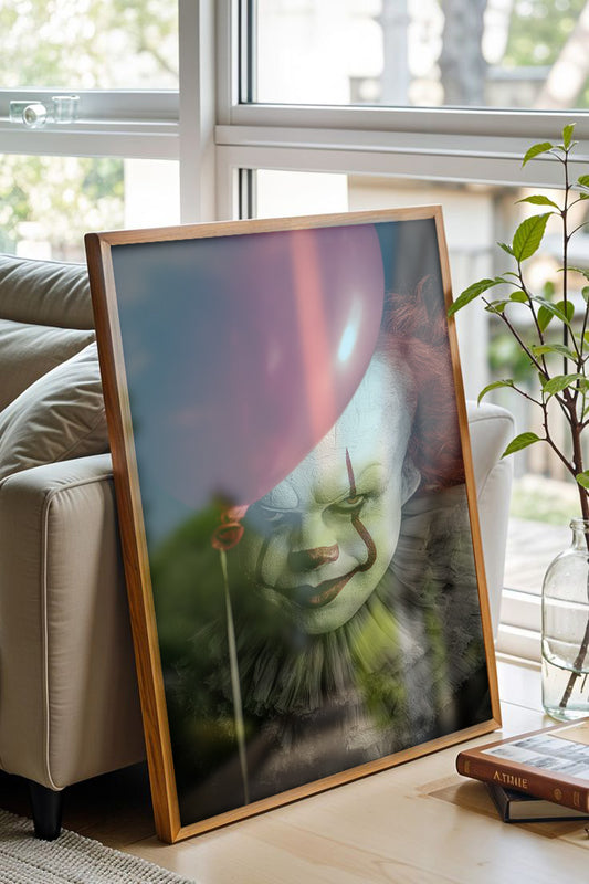 Pennywise ve Kırmızı Balon – IT Korku Filmi Poster Tablo