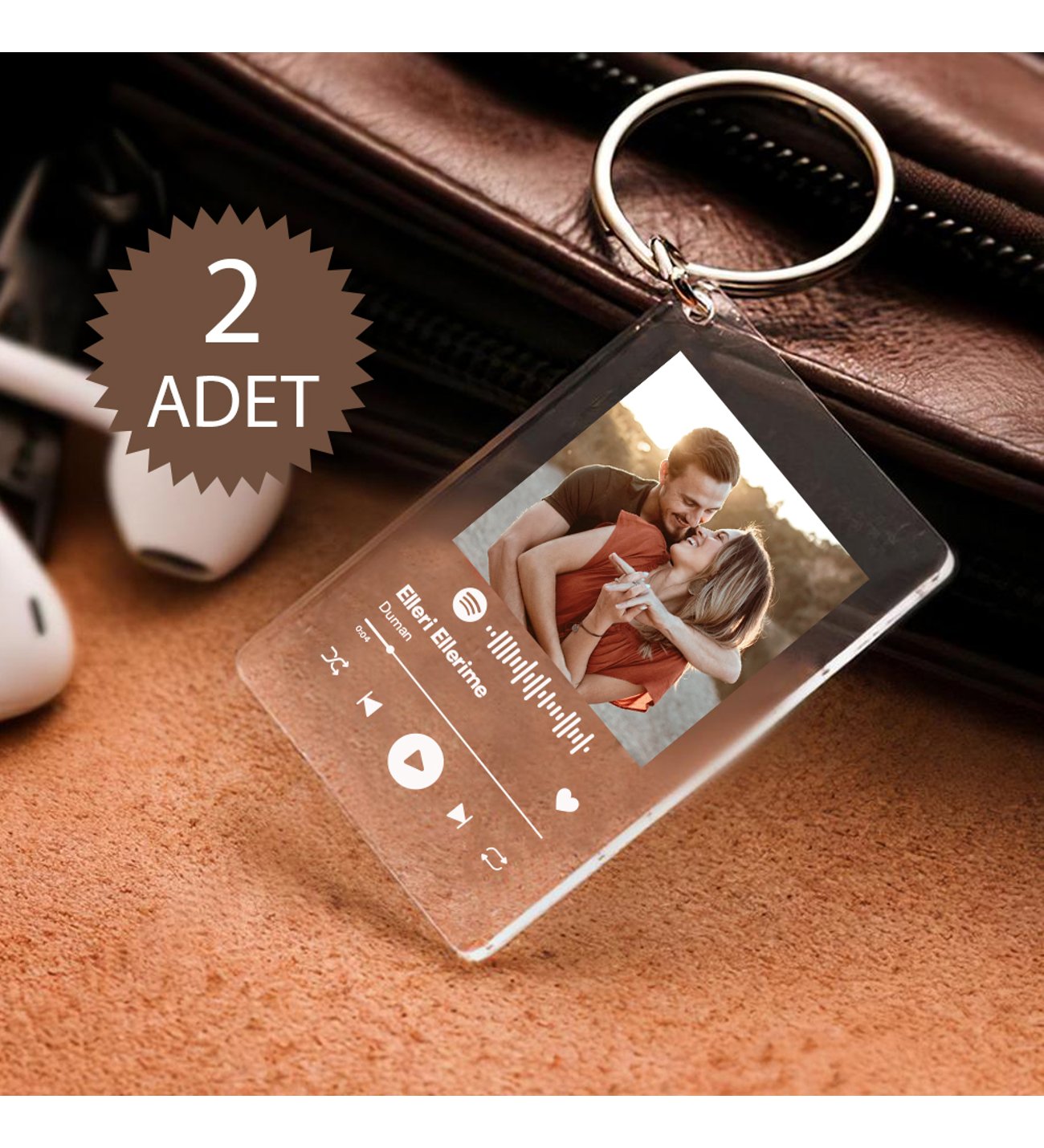 Personalized Spotify Keychain 2 Pieces