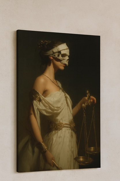 Karanlığın İçindeki Adalet – Avukat ve Hukuk Ofislerine Özel Themis Kanvas Tablo